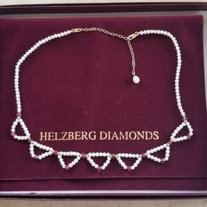 Helzberg pearl necklace with Sangria beads
